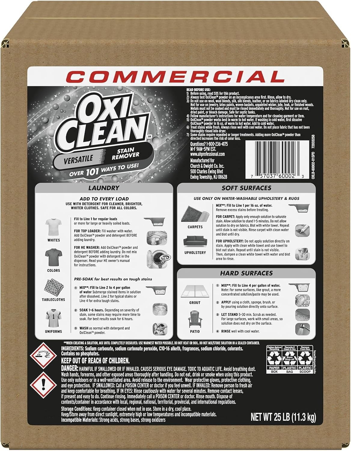400 Ounce Professional Stain Remover Powder – Chlorine-Free & Color-Safe