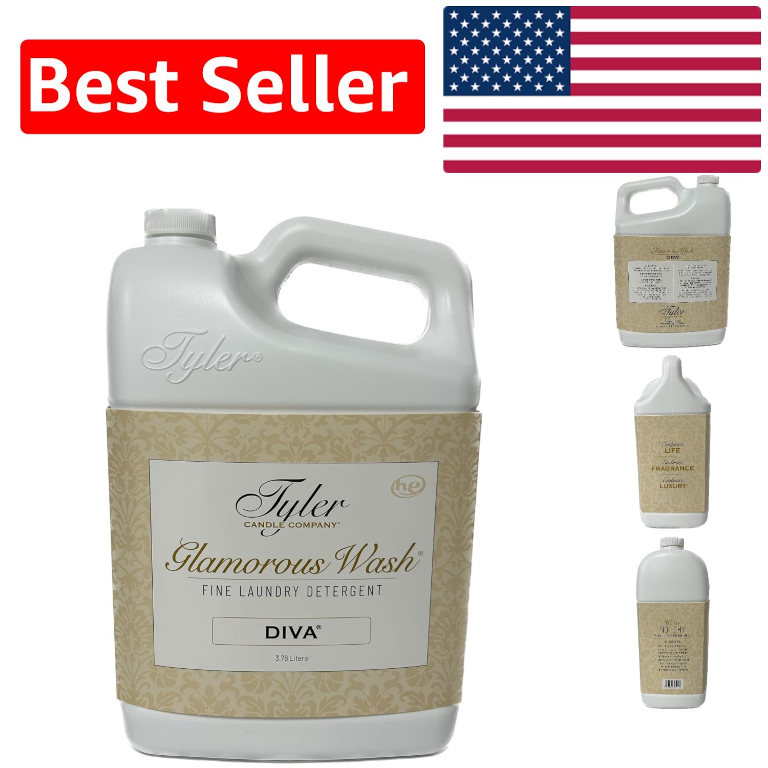 Glamorous Wash Laundry Detergent, 128oz Gallon – Envelop Your Laundry in Luxury