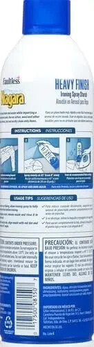 Faultless Niagara Heavy Finish Ironing Spray Starch; Pack of 3 – 20 oz/bottle
