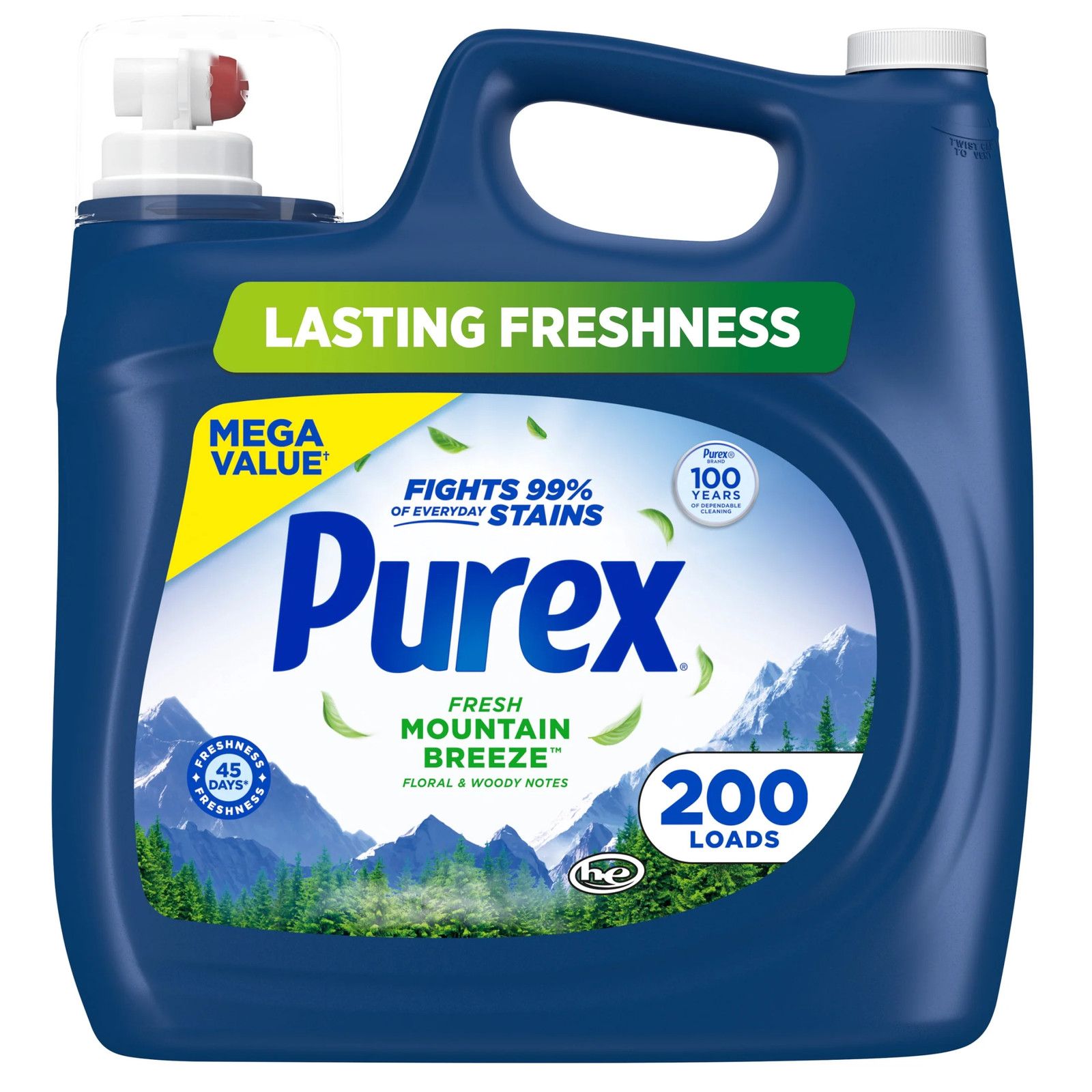 Fresh Mountain Breeze Liquid Detergent, 225 fl oz, 200 loads